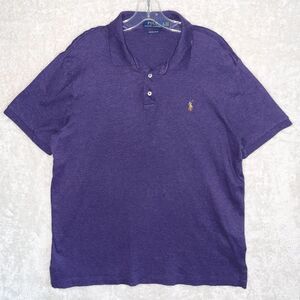 Ralph Lauren Purple Polo Shirt Men Size XL Short Sleeve Custom Slim Fit